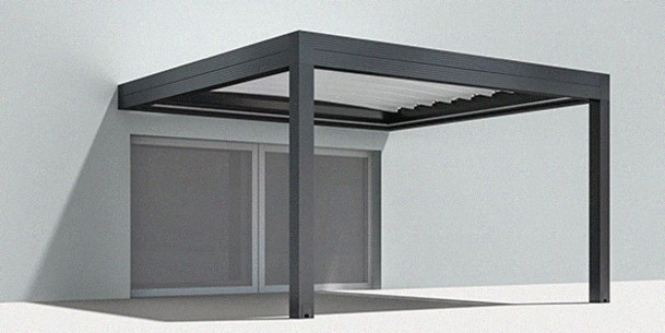 Estudios 3D pergola pared a suelo